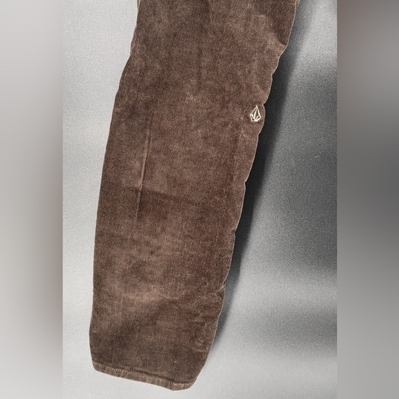 VOLCOM SOLVER 5 POCKET CORDUROY PANTS DARK BROWN SIZE 28 - Picture 6 of 11